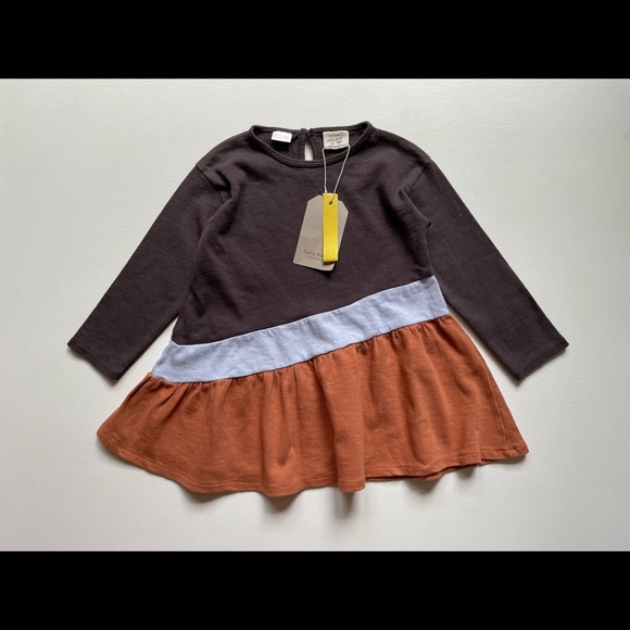 Zara Other - NWT Zara Little Girls Asymmetric Colorblock Long Sleeve Dress 2/3